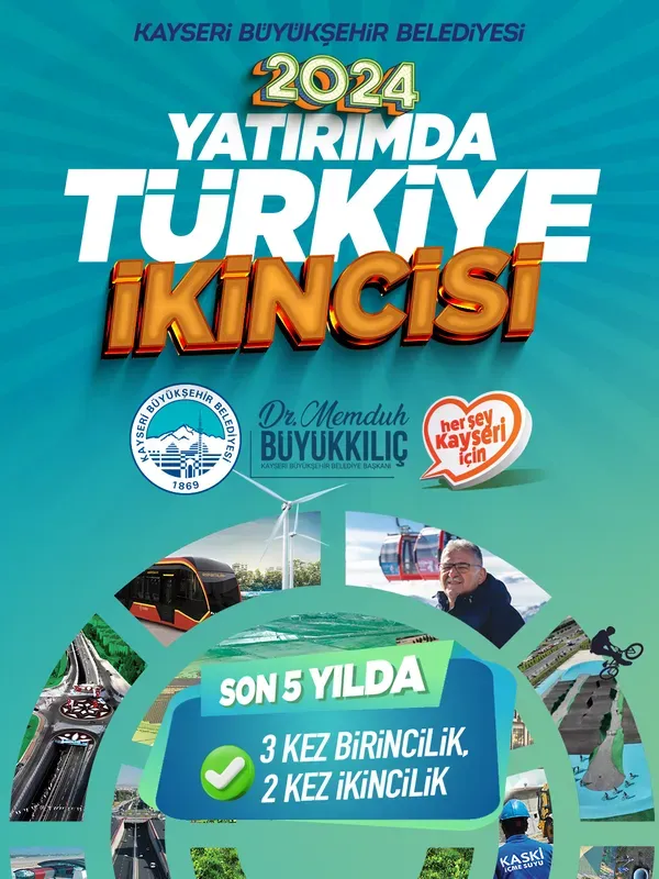 Kayseri Büyükşehir Belediyesi Yatırımda Türkiye İkincisi Oldu