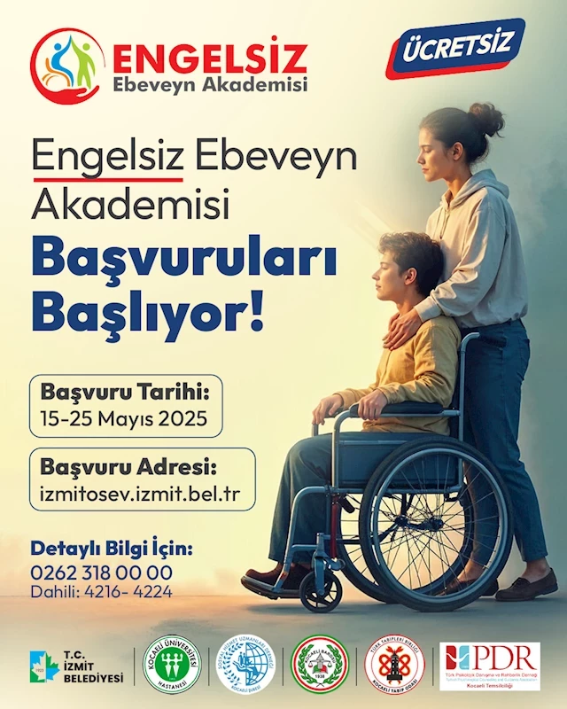 İZMİT BELEDİYESİ ENGELSİZ EBEVEYN AKADEMİSİ BAŞVURULARI BAŞLADI