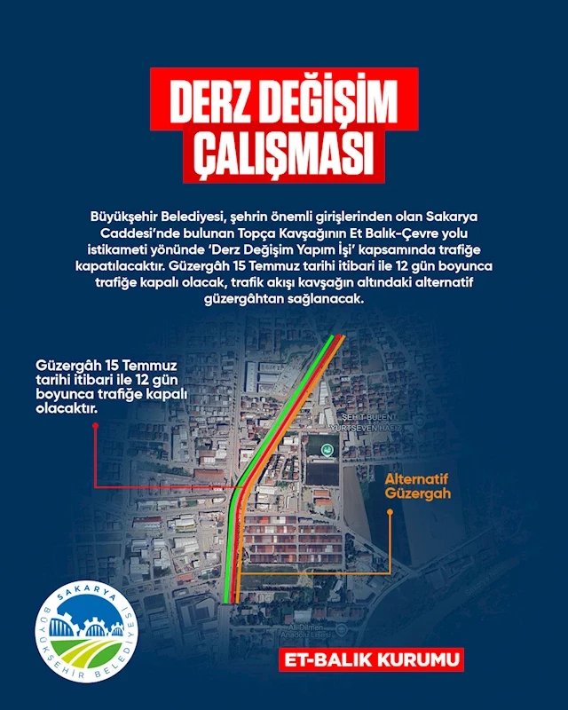 Büyükşehir’den sürücülere önemli uyarı: Topça Köprüsü’nün o güzergâhında çalışma yapılacak